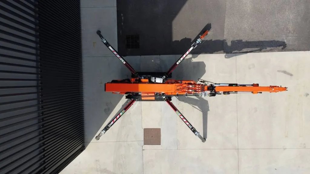Top-down view of the SPX532.2 with its four legs spread in an X
